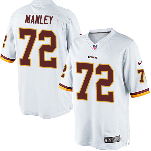 Men's Limited Dexter Manley Nike Jersey White Road - #72 NFL Washington Redskins